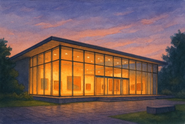 glass-pavilion-art-gallery-night