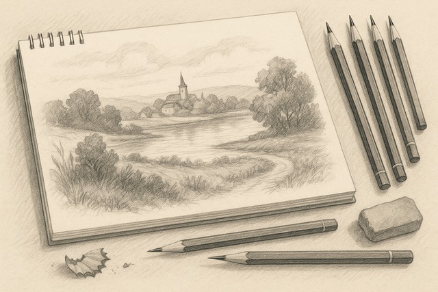 landscape-sketchbook-with-pencils