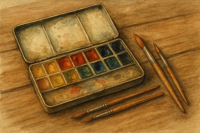 vintage-watercolor-paint-palette