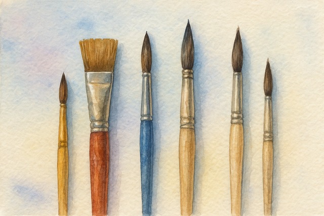 watercolor-brush-types-lineup